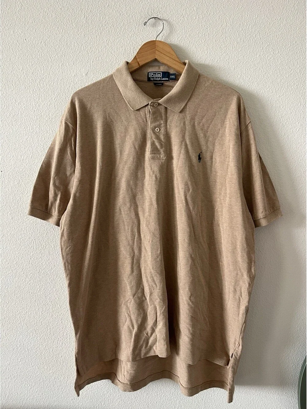 Polo Ralph Lauren Tan Beige Short Sleeve Polo Shirt XXL